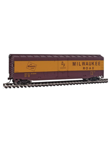 Carro de Carga Walthers Milwaukee Road HO Rojo Amarillo