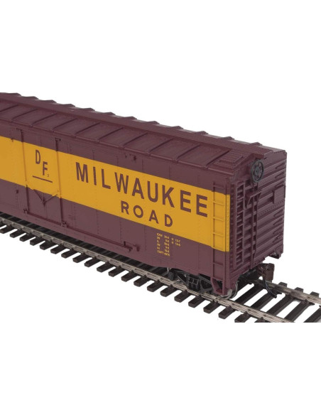Carro de Carga Walthers Milwaukee Road HO Rojo Amarillo