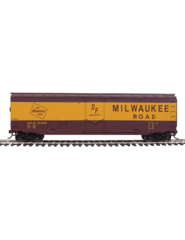 Carro de Carga Walthers Milwaukee Road HO Rojo Amarillo