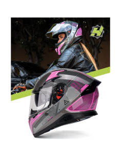 Casco HAX Hax Impulse Duro Aerodinámico Rosa Talla L 2