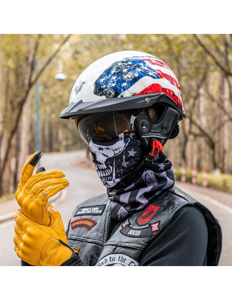 Casco Abierto VCOROS VHF04 con Visera Solar y Hebilla Rápida