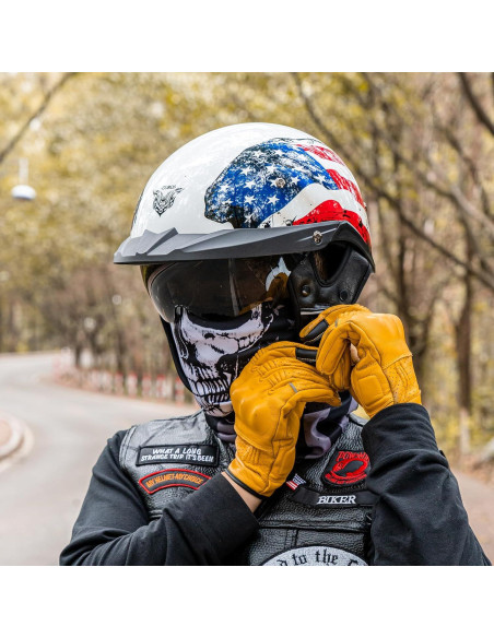 Casco Abierto VCOROS VHF04 con Visera Solar y Hebilla Rápida