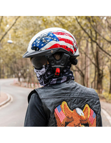 Casco Abierto VCOROS VHF04 con Visera Solar y Hebilla Rápida