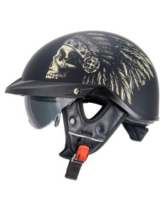 Casco de Media Cara VCOROS VHF04 Mate Indio XL DOT