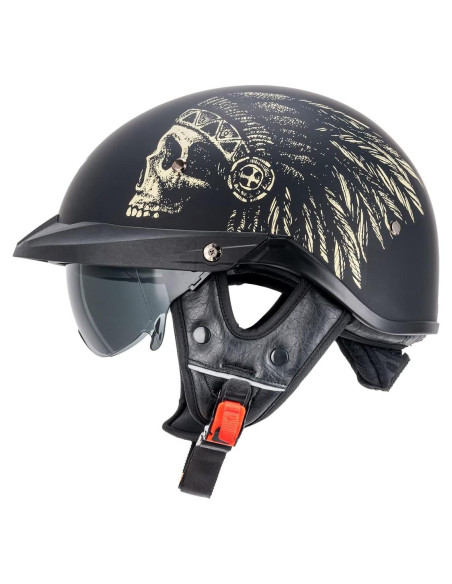 Casco de Media Cara VCOROS VHF04 Mate Indio XL DOT