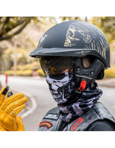 Casco de Media Cara VCOROS VHF04 Mate Indio XL DOT