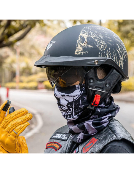 Casco de Media Cara VCOROS VHF04 Mate Indio XL DOT