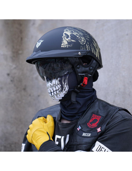 Casco de Media Cara VCOROS VHF04 Mate Indio XL DOT