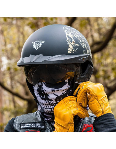 Casco de Media Cara VCOROS VHF04 Mate Indio XL DOT