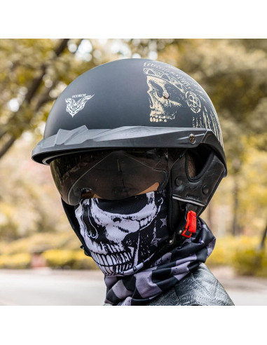 Casco de Media Cara VCOROS VHF04 Mate Indio XL DOT