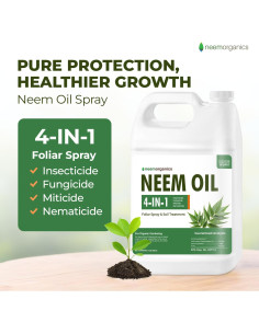 Aceite de Neem Puro Neem Organics 3.78L - Control de Plagas 2