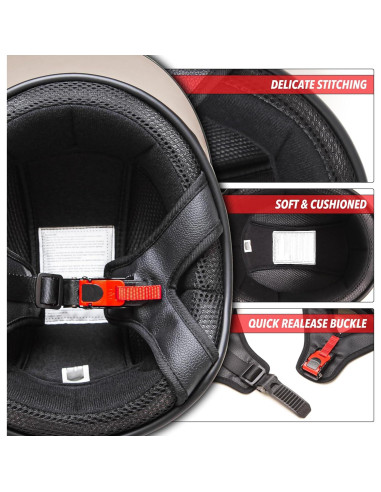 Casco Cartman CM-808G02XL Calavera Roja para Moto X-Large