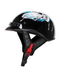 Casco Medio Rostro CARTMAN Calavera Azul X-Large DOT