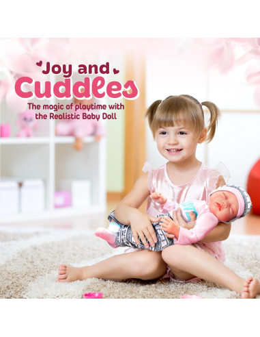 Muñeca Reborn DOLLHOOD 55.88 cm Realista con Accesorios