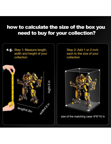 Caja de Exhibición Acrílica KOLIPI 20x20x35 cm para Coleccionables