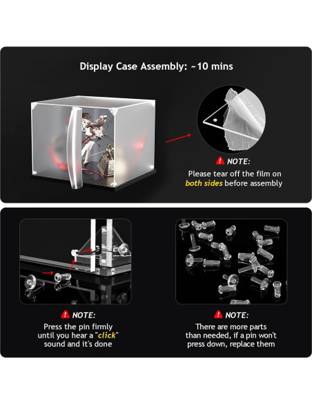 Caja de Exhibición Acrílica KOLIPI 20x20x35 cm para Coleccionables