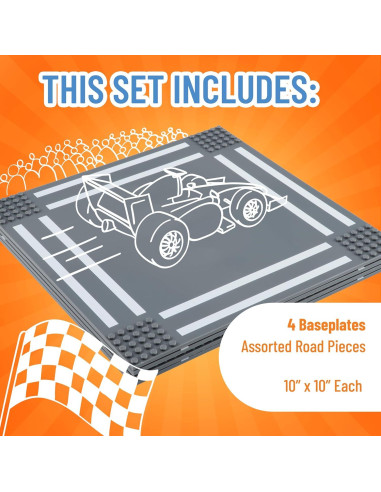 Placas de Carretera Strictly Briks 10x10 cm Paquete de 4