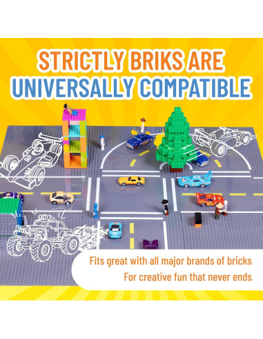 Placas de Carretera Strictly Briks 10x10 cm Paquete de 4