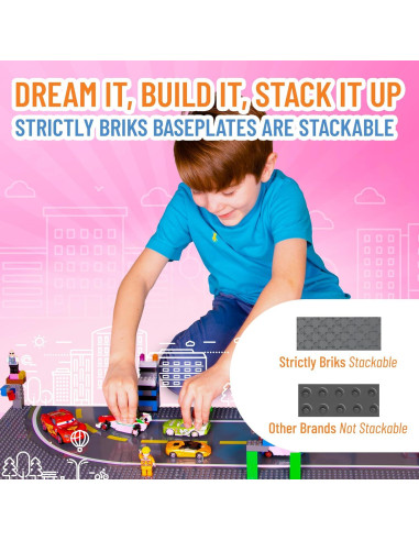 Placas de Carretera Strictly Briks 10x10 cm Paquete de 4