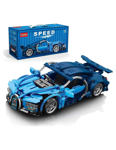 Juego de Carros de Carreras Sosuy 473 Pcs Azul 1:18