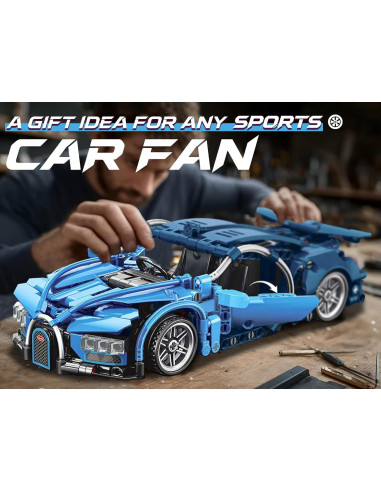 Juego de Carros de Carreras Sosuy 473 Pcs Azul 1:18