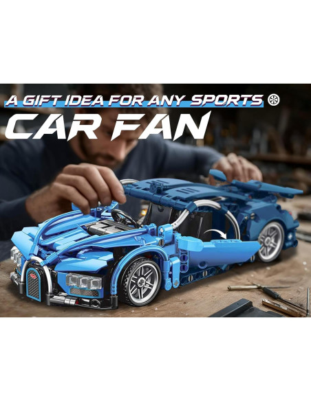 Juego de Carros de Carreras Sosuy 473 Pcs Azul 1:18