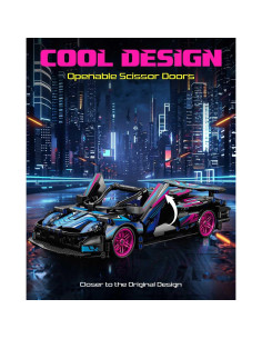 Set de Coche de Carreras Sosuy 1:18 513 Piezas Ciberpunk 2