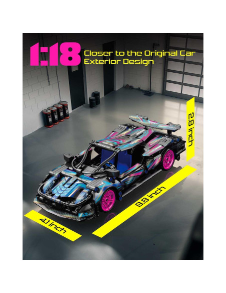 Set de Coche de Carreras Sosuy 1:18 513 Piezas Ciberpunk