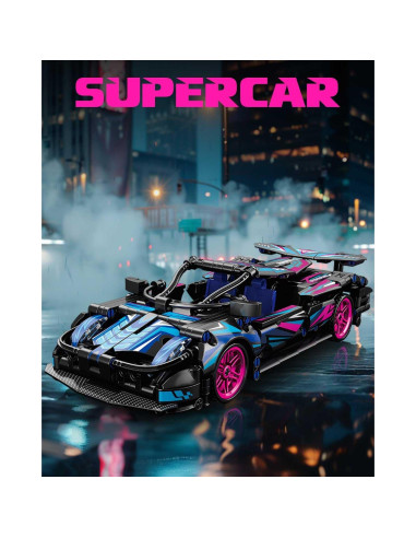 Set de Coche de Carreras Sosuy 1:18 513 Piezas Ciberpunk