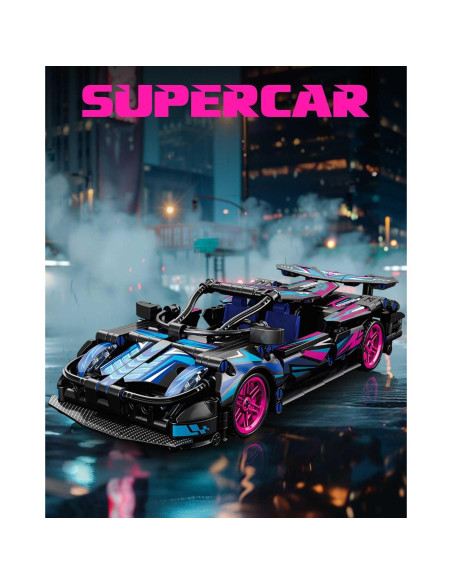 Set de Coche de Carreras Sosuy 1:18 513 Piezas Ciberpunk