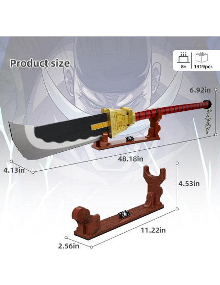Katana Edward Newgate One Piece 1319 Pcs para Cosplay