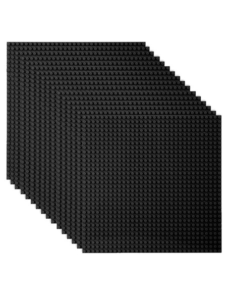 Placas Base Clásicas LVHERO 16 Piezas 25x25 cm Negro