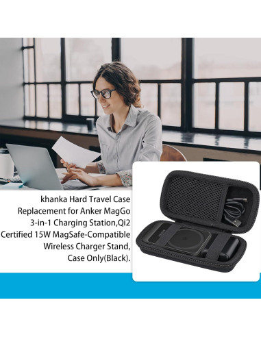 Funda Dura Khanka para Estación de Carga Anker MagGo 3-en-1