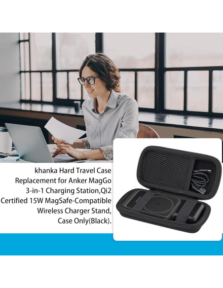 Funda Dura Khanka para Estación de Carga Anker MagGo 3-en-1