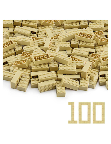 Ladrillos de Construcción Feleph 100 Piezas Color Tan