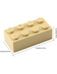 Ladrillos de Construcción Feleph 100 Piezas Color Tan 2