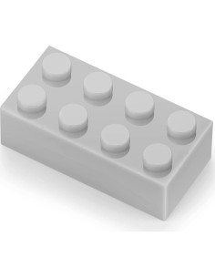 Ladrillos de Construcción Feleph 100pcs 2x4 Gris Claro 2