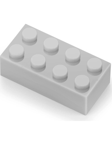 Ladrillos de Construcción Feleph 100pcs 2x4 Gris Claro