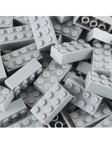 Ladrillos de Construcción Feleph 100pcs 2x4 Gris Claro