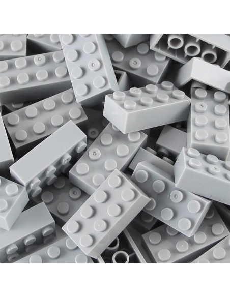 Ladrillos de Construcción Feleph 100pcs 2x4 Gris Claro
