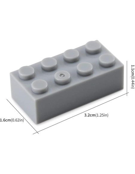 Ladrillos de Construcción Feleph 100pcs 2x4 Gris Claro
