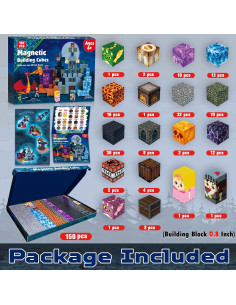 Bloques Magnéticos GraceDuck 150 PCS Castillo Oscuro 2