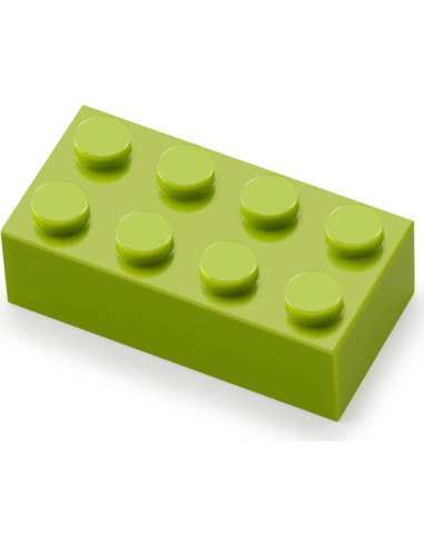 Ladrillos 2x4 Feleph 100 Piezas Verde Lima Kit Construcción