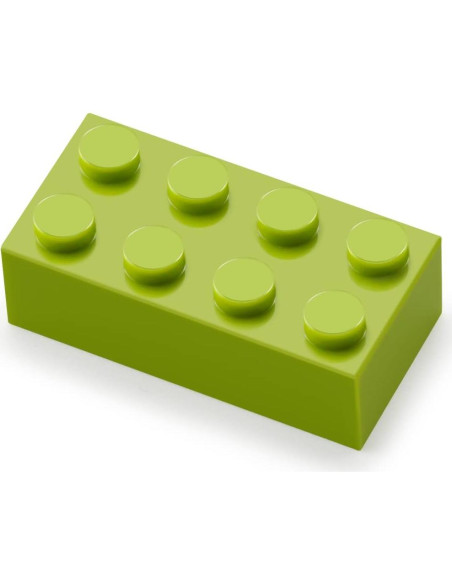 Ladrillos 2x4 Feleph 100 Piezas Verde Lima Kit Construcción