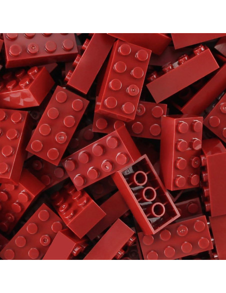 Ladrillos 2x4 Feleph 320 Piezas Rojo Oscuro Juego Creativo