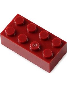 Ladrillos 2x4 Feleph 100 Piezas Rojas para Construcción 2