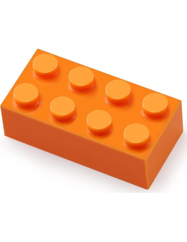 Set de Ladrillos Naranja Feleph 320 Piezas 2x4 Creativo