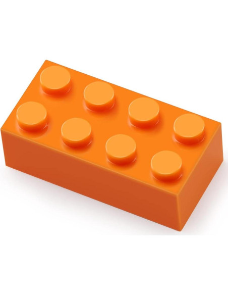 Set de Ladrillos Naranja Feleph 320 Piezas 2x4 Creativo