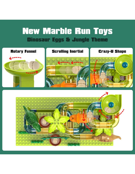 Carrera de Canicas Dinosaurios JIXIn 125 Piezas Educativo