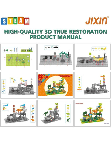 Carrera de Canicas Dinosaurios JIXIn 125 Piezas Educativo